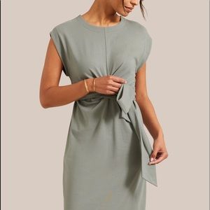 Modern Citizen Fei Organic Cotton Tie-Front Midi Dress size M